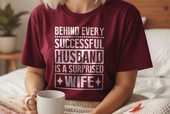 Behind Every Successful Husband Tshirt Graphics for T-Shirt Designs