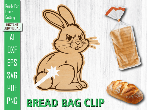 Bunny Bread Clip SVG