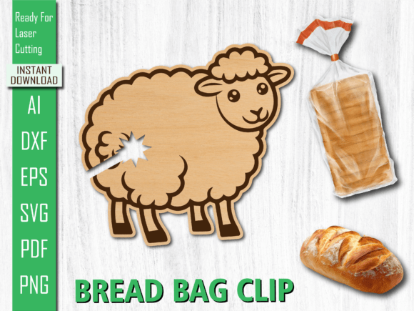 Farm Animal Cute Lamb Laser Bread Clip for Local Branding
