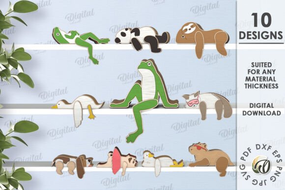 Fun Animal Shelf Sitters Bundle Laser