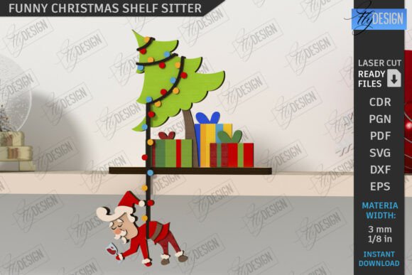 Fun Christmas Shelf Sitter Laser Cut for Winter Amp Branding