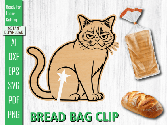 Gummy Cat Laser Cut Bread Clip