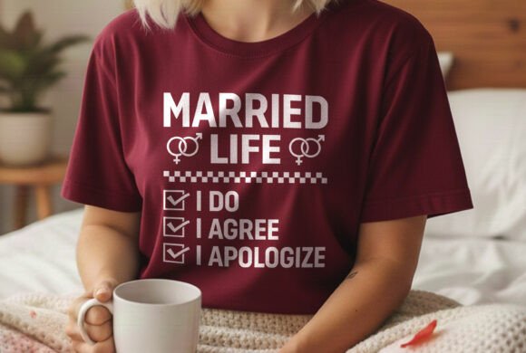 Married Life I Do Agree Apologize Tshirt Graphics for Branding
