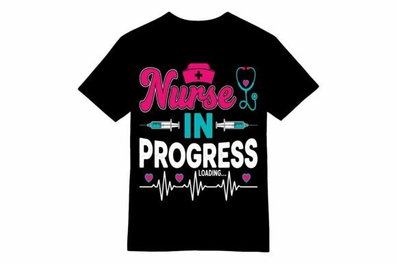 Nurse in Progress Loading Graphic for T-Shirt Designs
