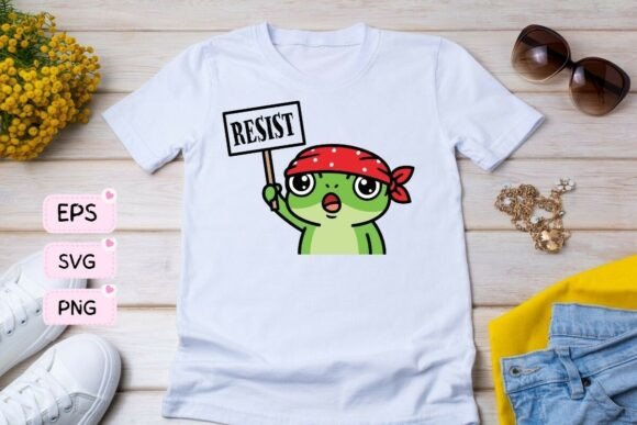 Resist Frog T-Shirt Design Vector for Commercial Use