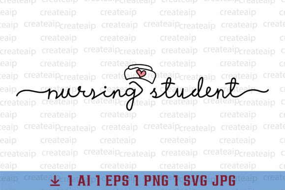 School Nurse Icons Nursing Student Pink Graphics for T-Shirt Designs