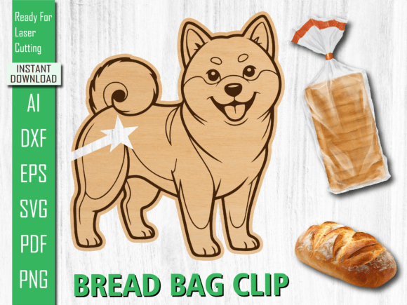 Shiba Inu Dog Dog Laser Bread Bag Clip