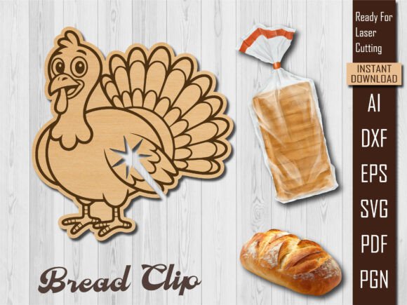 Thanksgiving Turkey Bread Clip