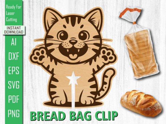 Tighter Animal Laser Cut Bread Clip File for Laser Cutting