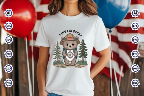 Tiny Explorer PNG T-Shirt Graphics for T-Shirt Designs