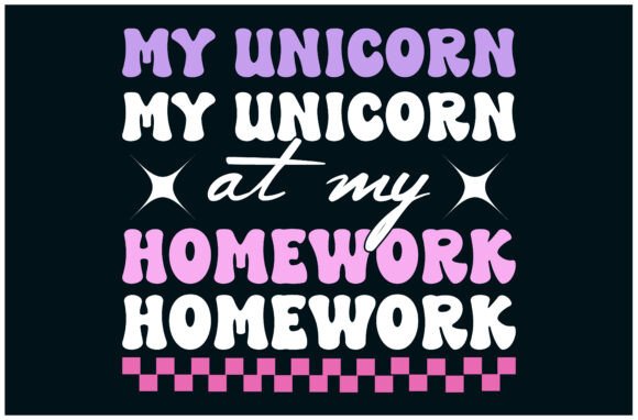Unicorn Homework Graphic Design