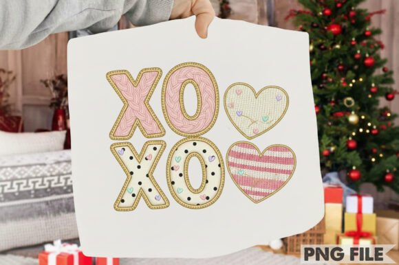XOXO Checkered Heart PNG for Crafting and Graphics